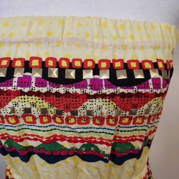 Rachel Roy Claudia Aztec Print Maxi Yellow Dress - Picture 5 of 6